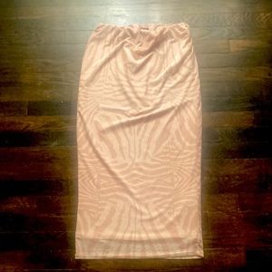 AFRM Tan tiger print dress stretch material